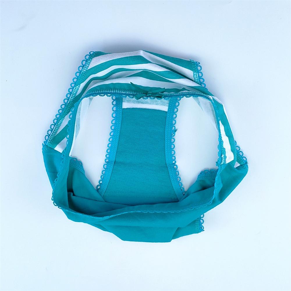 6 шт. Женские милые полосатые хлопковые трусики, удобные сексуальные трусики с милым бантом, женские трусы