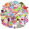 100 PCS Cute Sticker Cartoon Vsco Girls Pink INS Style DIY Stickers for Laptop Guitar Luggage Skateboard Moto Car Decal Kids Toy