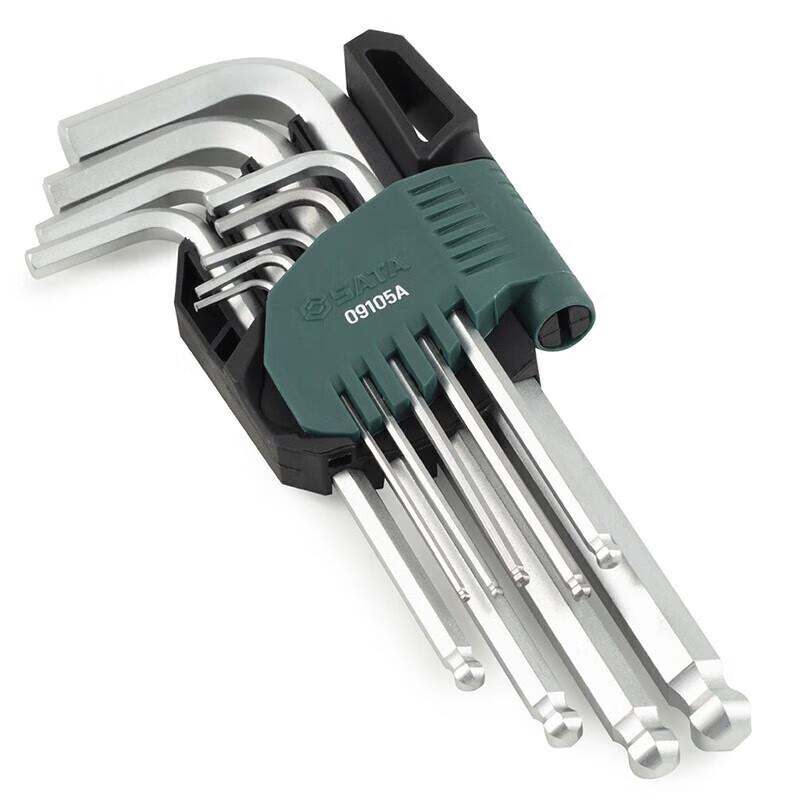 SATA Набор из 9 удлиненных шестигранных ключей с шаровым наконечником