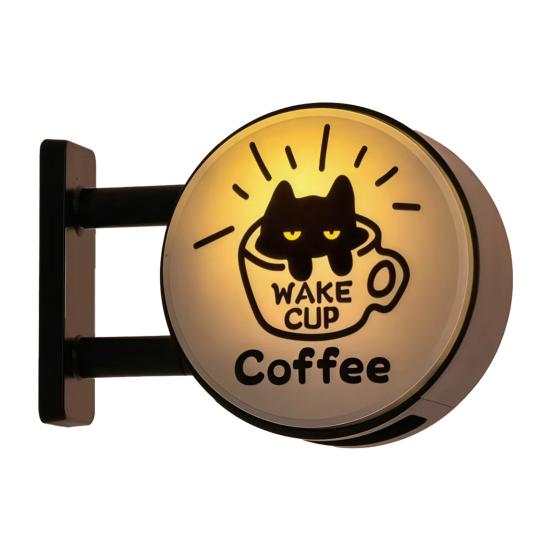 Coffee Lamp Refrigerator Magnet 3D Vintage Coffee Shop Light Fridge Magnet Cabinet Locker Whiteboard Decoration Coffee Lovers Gift