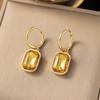 Elegant Retro Stainless Steel Earrings with Exaggerated Design for Women