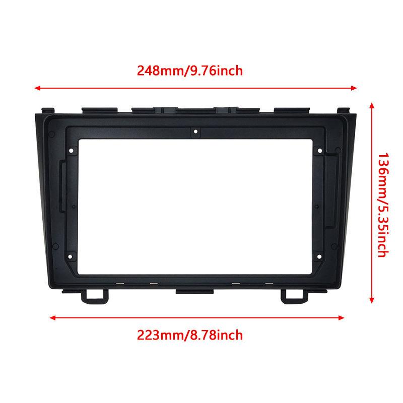 2 DIN Панель для HONDA CRV CR-V 2007-2011, Пластиковая, Без батареи, Комплект установочной рамки для приборной панели автомобиля