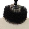 Women Colorful Mesh Layering Ruffled False Collar Ties Up Chokers Shawl Wrap Renaissances Small Neck Ruff Necklace Scarf