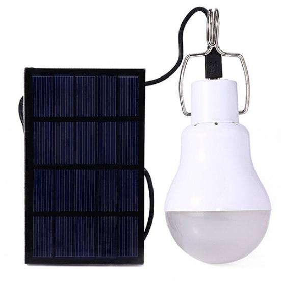 1Pc 15W 130LM LED Bulb Portable Charged Light Solar Panel Energy Lamp