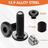 10Sets 1/4-20mm Nut Threaded Inserts Hexagon Socket Screw Connectors  for Wooden Furniture Assembly