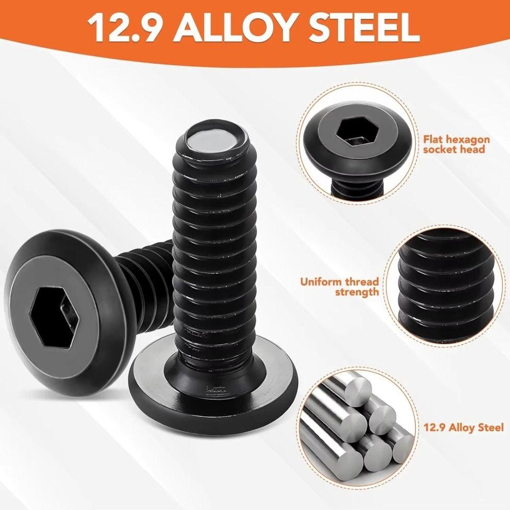 10Sets 1/4-20mm Nut Threaded Inserts Hexagon Socket Screw Connectors for Wooden Furniture Assembly