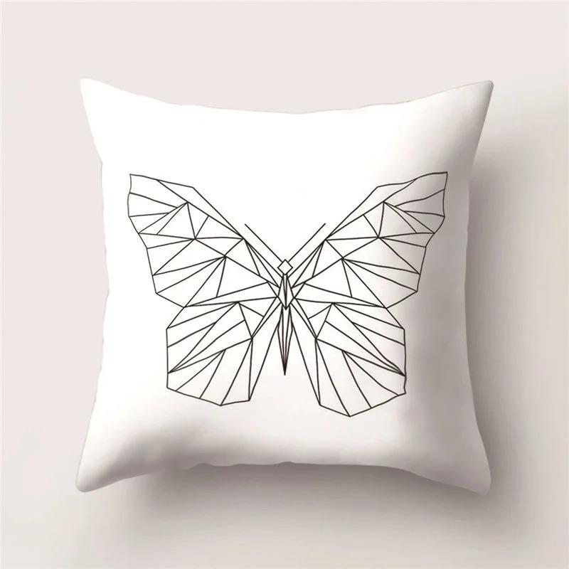 Colorful Butterfly Print Pillowcase Car Ornaments Office Living Room Home Pillowcase