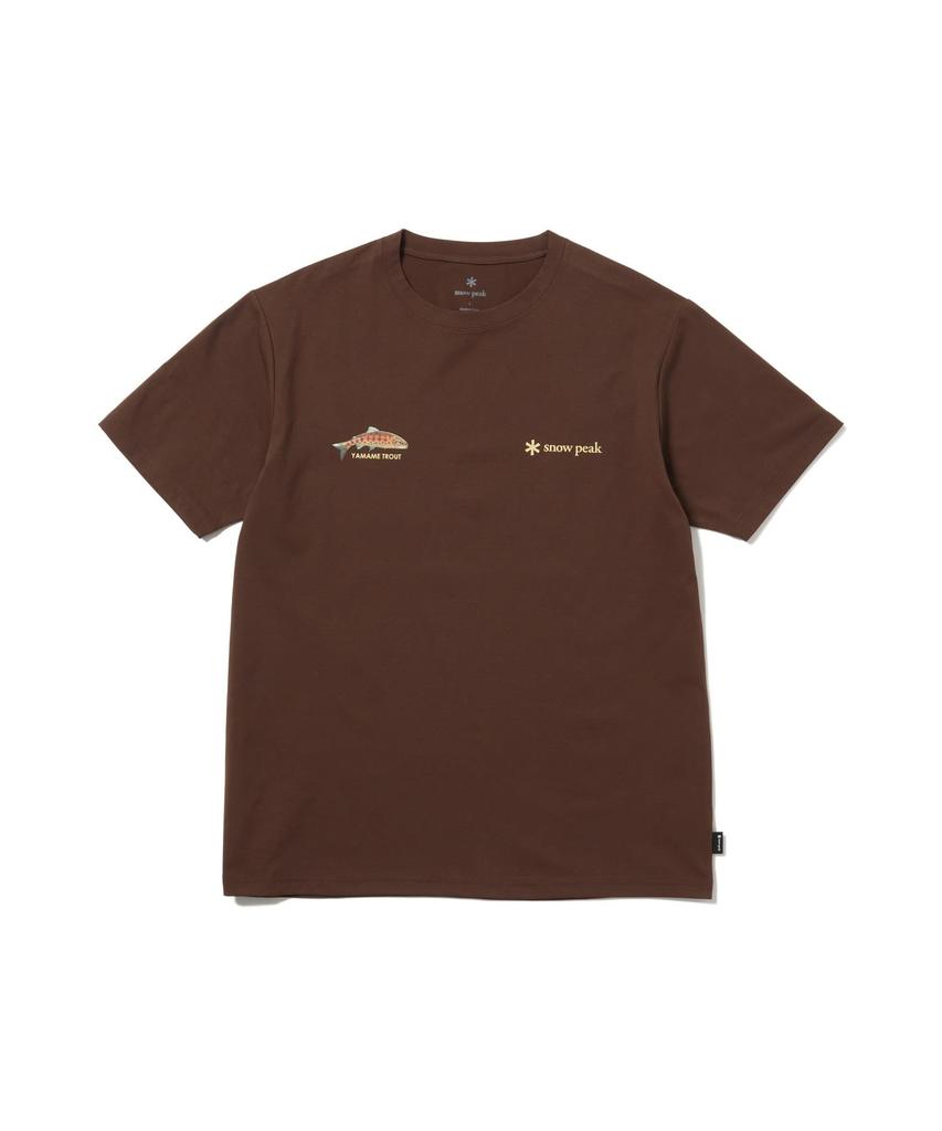 Футболка Northland Trout Dry Short M [Snow Peak] T-shirt TS-26SU008 Футболка, Рукав, Мужская/Женская, КОРИЧНЕВЫЙ,