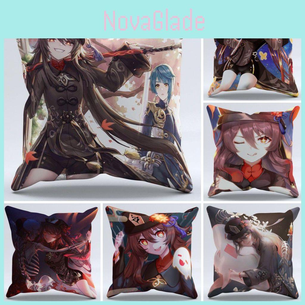 Genshin Impact Hu Tao Pillow Case Vibrant Colors Ideal For Cozy Home Decor