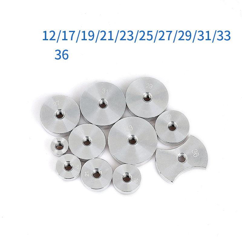 25 шт. Матрицы для закатки часов Инструмент для прессования задней крышки Пресс Закаточная машина Алюминиевая форма Аксессуары Инструмент для ремонта часов для часовщика