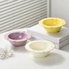 Cheese Shape Ceramic Bowl Food Grade Large Capacity Heat Resistant Multi-functional Rice Meal Salad Soup Porridge Snack Dessert Serving Bowl
