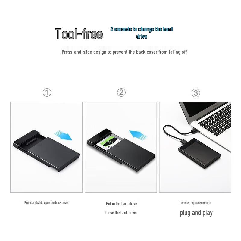 Ugreen US221 2,5-дюймовый USB 3.0 корпус для SATA SSD/HDD