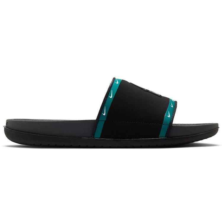 Nike Offcourt Rubber Sole Slip Resistant Slip Resistant Slide Slippers Men's Black Green DH6985-001