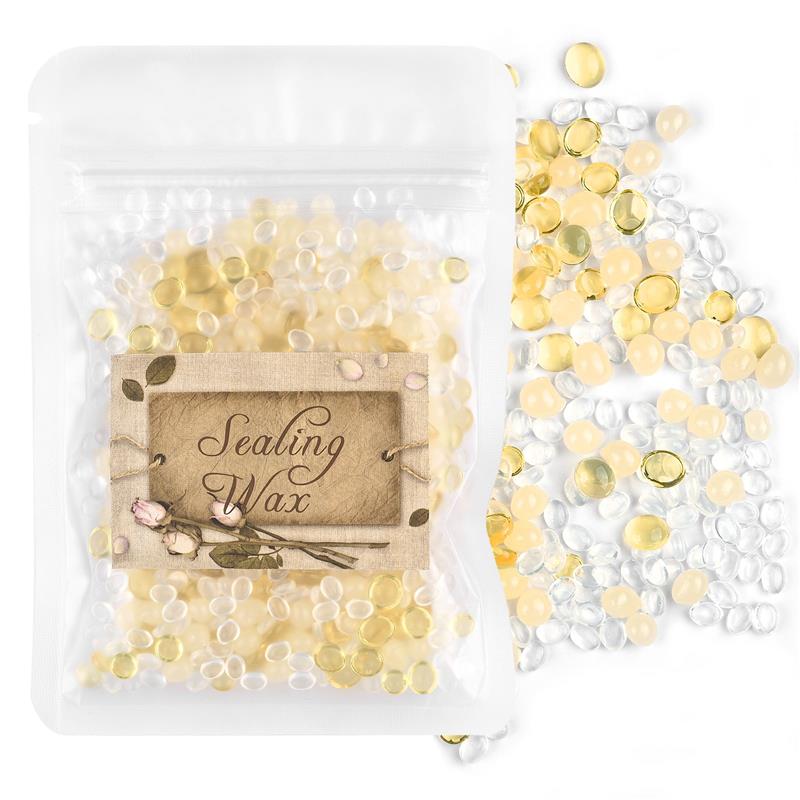 Прозрачные частицы воска из лака Янтарный золотой прозрачный лаковый клей Герметизирующий восковой клей DIY Самодельный конверт для запечатывания липкой лентой