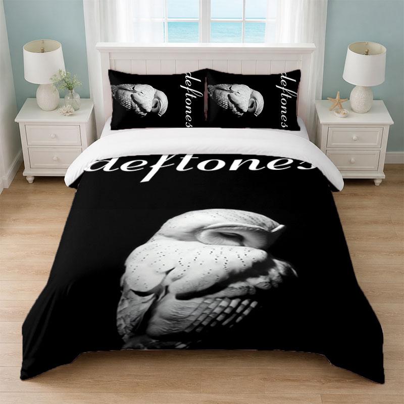 Deftones Bedroom 3Pcs Bedding Set Soft Bed Sheet Pillowcases Home Bedding Decoration