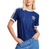 adidas Женская футболка Originals с 3 полосками, темно-синяя, IR7466