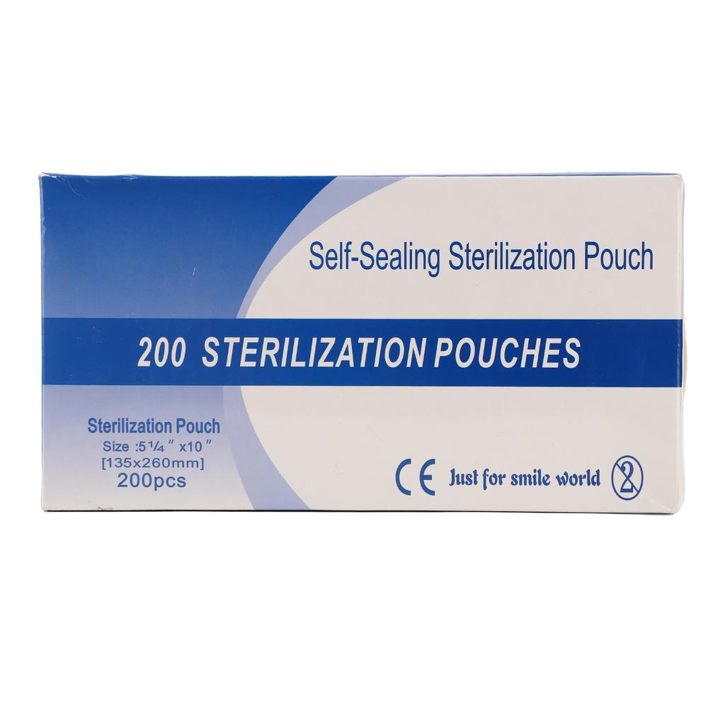 200 шт. Стоматологический самозапечатывающийся стерилизационный пакет Тройная термосварка Предотвращает разрывы Автоклавные пакеты для салонов красоты, ногтевых