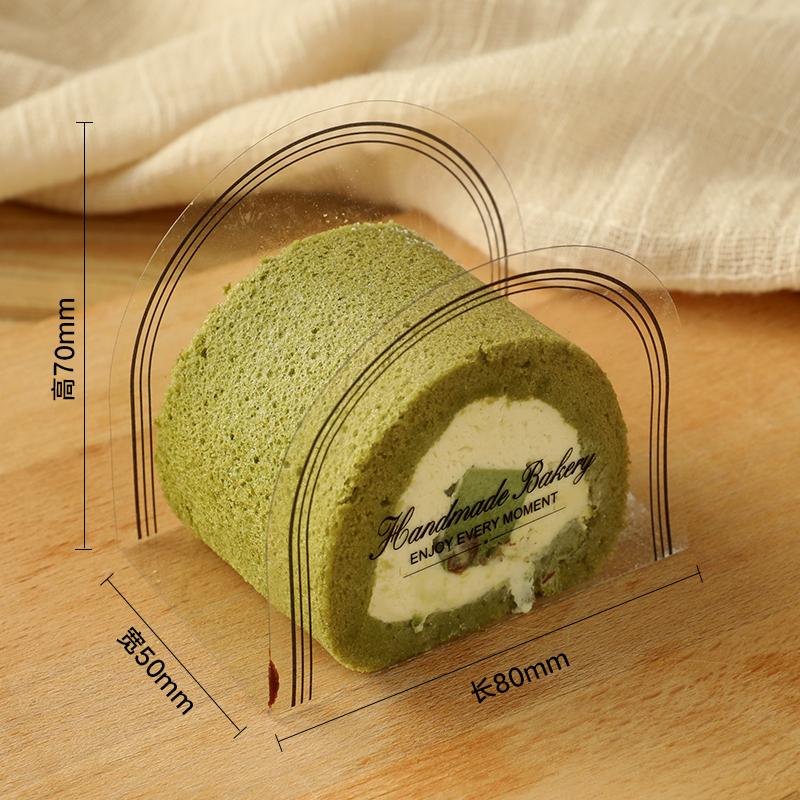 100pcs Cake Rim Transparent Rectangle Cut Pieces Mousse Gasket Cake Roll Rim Point DIY Handmade Part Wedding Without Food