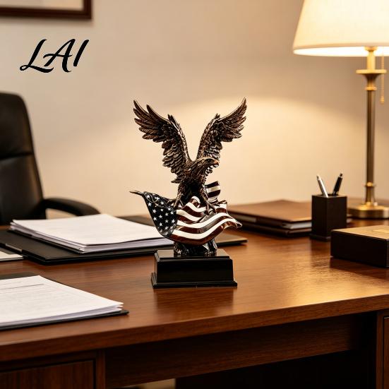 Strength Symbol for Reception Desk 250th Anniversary USA Eagle Statue Patriotic Resin Bald Figurine Independence Day Gift 1776–2026 250