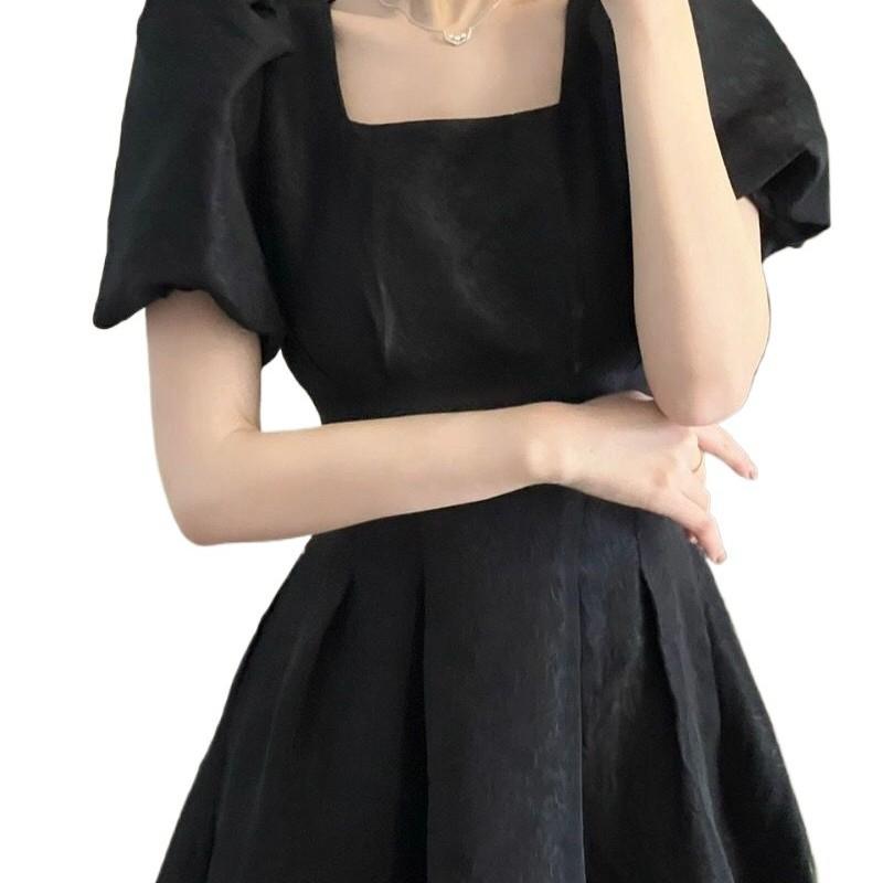 Летнее Новое Белое Длинное Платье Женское, Талия Выглядит Тонкой и Маленькой, Свежий Темперамент, Платье с Коротким Рукавом