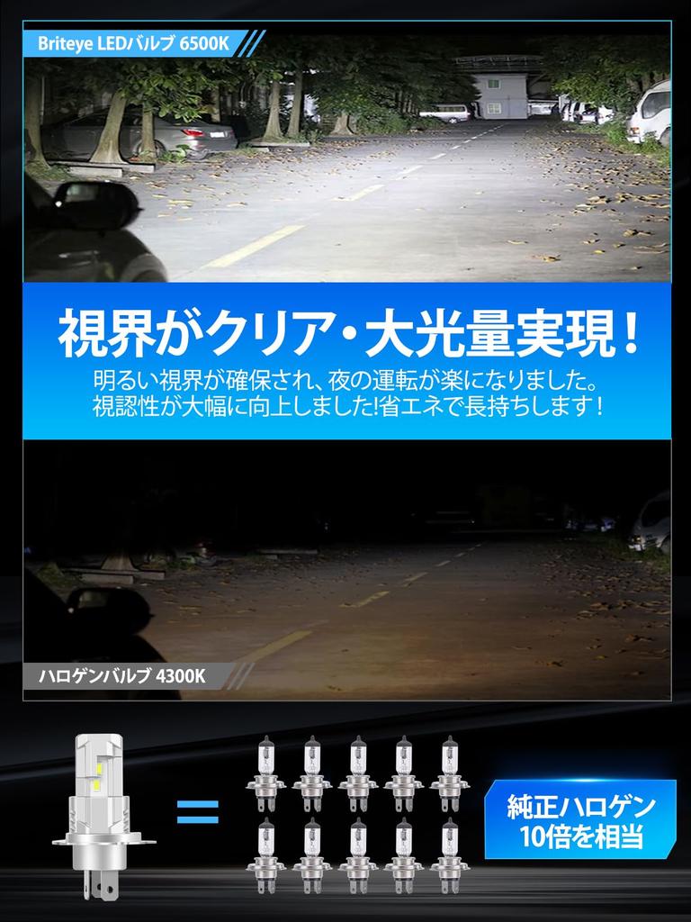 Светодиодная фара Briteye для автомобилей, H4, переключение ближнего/дальнего света, новый стандарт техосмотра транспортных средств, светодиод H4