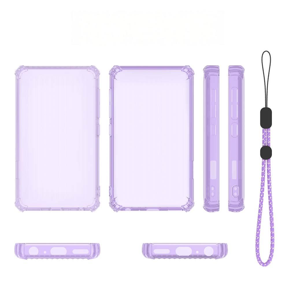 Transparent TPU Protective Cover for Innioasis G1 G3 MP3 Player Shock‑Proof Protective Case with Hand Rope Transparent Pink 4