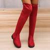 Модные высокие сапоги женские зимние сапоги женские сапоги выше колена плоские туфли женские длинные сапоги эластичные сапоги женские размеры 36-43