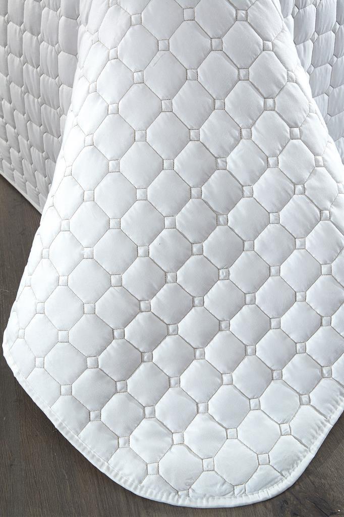Estiva Queen Size Microcotton Bedspread 180x240 Cm Cream Color