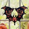 Acrylic Bat Hanging Decoration Stained Glass Effect Gothic Halloween Window Decor Colorful Suncatcher for Home Party Decor Gift