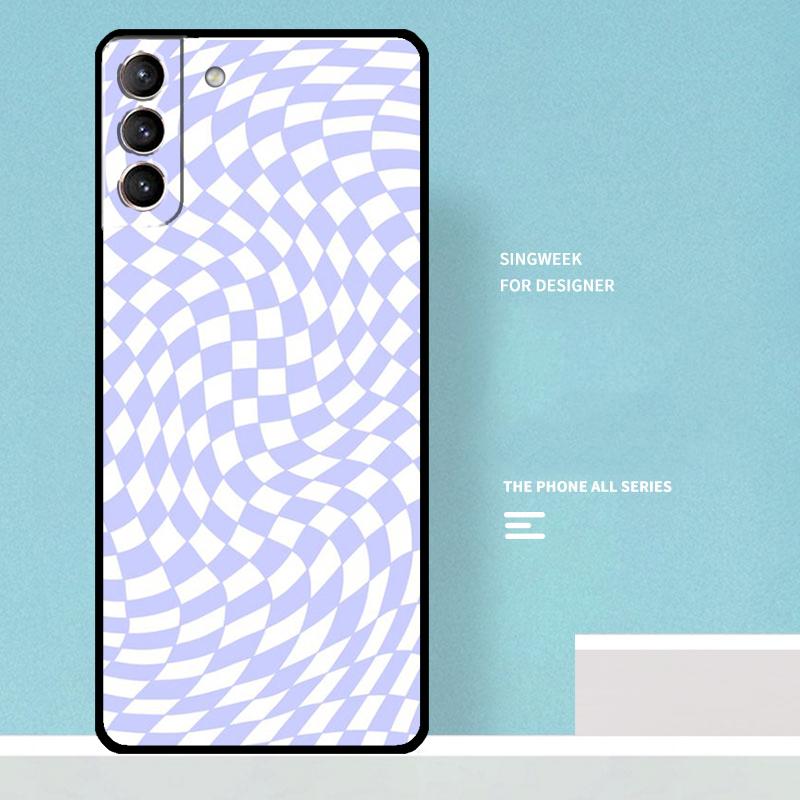 Crazy Checkered Case For Samsung Galaxy S25 Ultra S25 FE S20 S21 S22 S23 Plus S9 S10 S24 Ultra Phone Cover