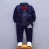 Джентльмен для малышей Baby Boy Kid Infant Fashion Shirts Tops + Pants Outfit Set