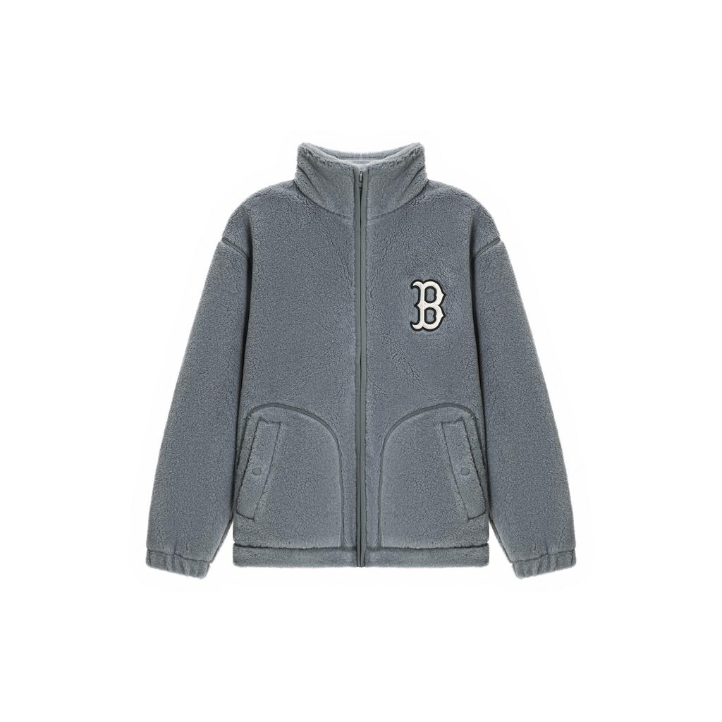 New MLB Velvet Jackets Unisex Gray 3AFDB0626-43GRS