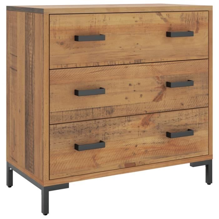 VidaXL Commode 75x35x70 cm Bois de pin massif recyclé 349925