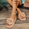 Fashion Women Slippers Summer Fashion 2025 Summer Wedge Sandals Trend Anti-slip Comfortable Slippers Slides Women Flowers Designer Shoes