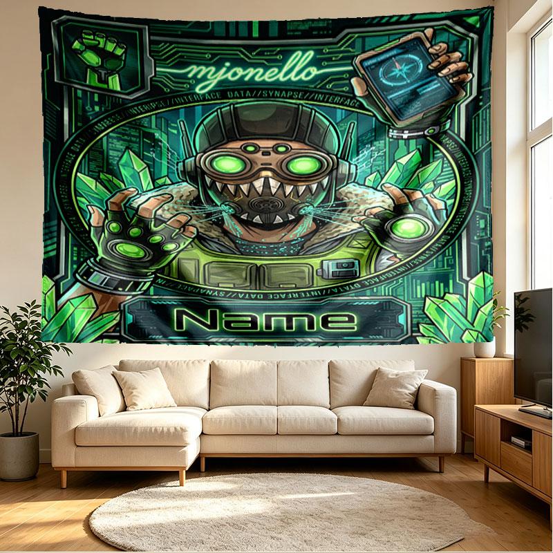 Custom Name Personalized Apex Legends Print Tapestry, Wall Art Decor, Bedroom, Dorm, Apartment, LivingRoom, Party Backdrop, Gift for Birthday