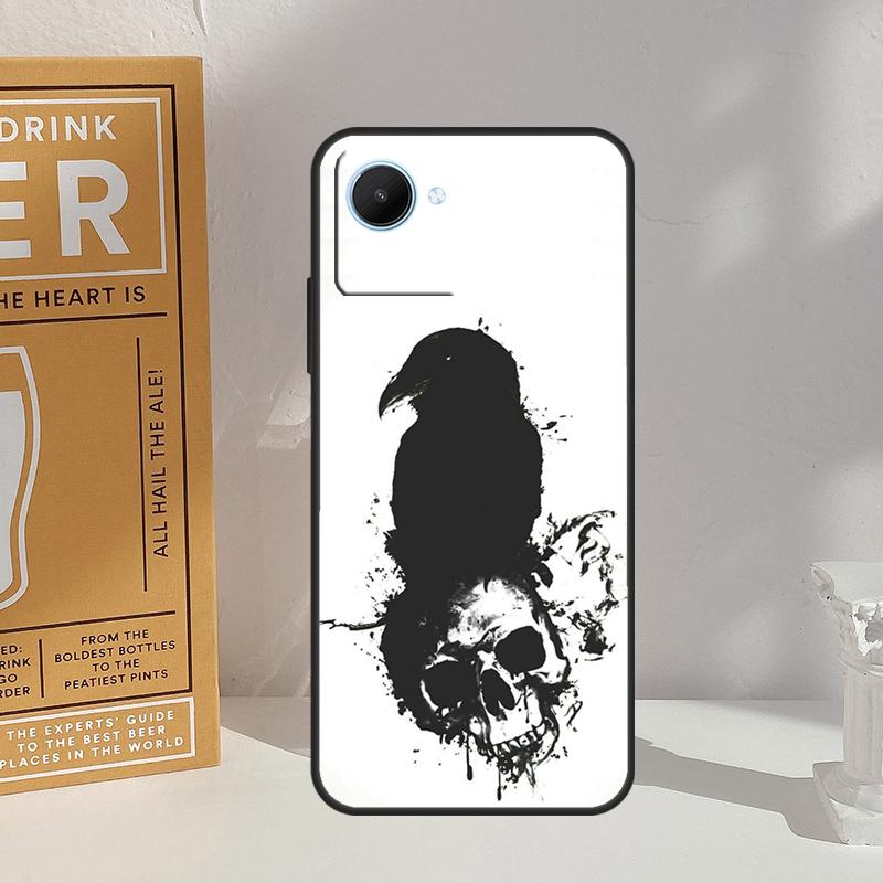 Crow Raven Dark Skull For Realme GT 7 Pro GT 6 6T 5 C67 C61 C55 C53 C51 C21Y C25S C75 10 11 12 13 14 Pro Plus Case