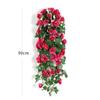 Artificial Rattan Vine Decoration Wall Hanging Roses Home Decor Wedding Door Christmas Fake Flower