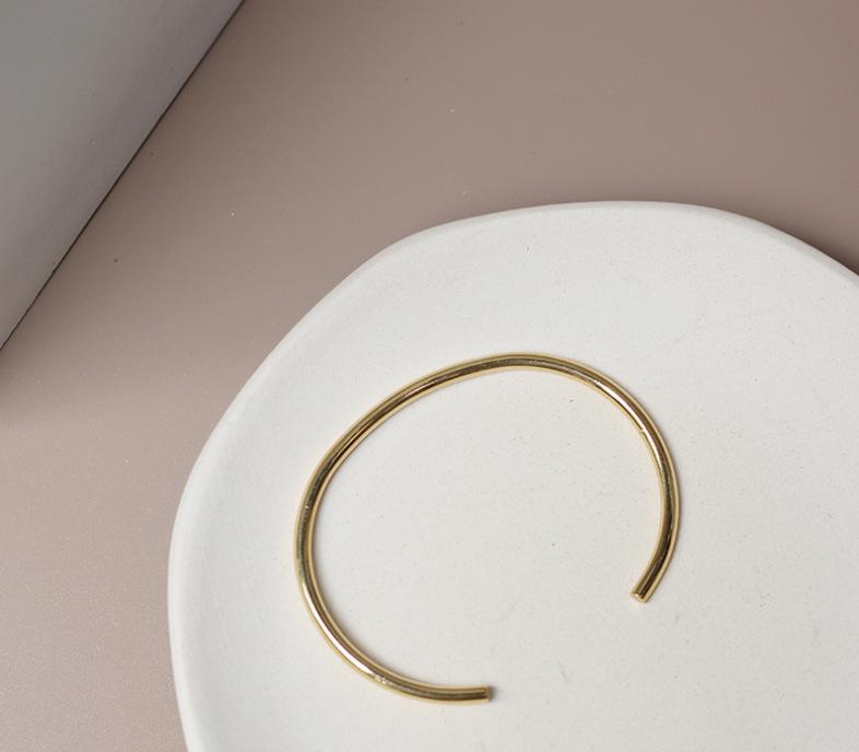 Three, Simple Twist Tie Smooth Winding A Thread Bracelet Bracelet Female Titanium Steel Gold Plating