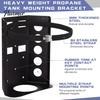 Adjustable Cylinder Mount Propane Tank Mounting Bracket, Stainless Steel Strap Design, Heavy Duty Portable Gas Stabilizer Rust Resistant Bottle Holder