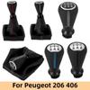 Для Peugeot 206 406 ручка переключения передач чехол для багажника чехол для воротника рычаг переключения передач ручка для ручки рамка основание