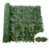 50x100cm Artificial Hedge Green Leaf Grass Mat Fence Panels Home Garden Balcony Decoration Outdoor Simulation Lawn Green Plants