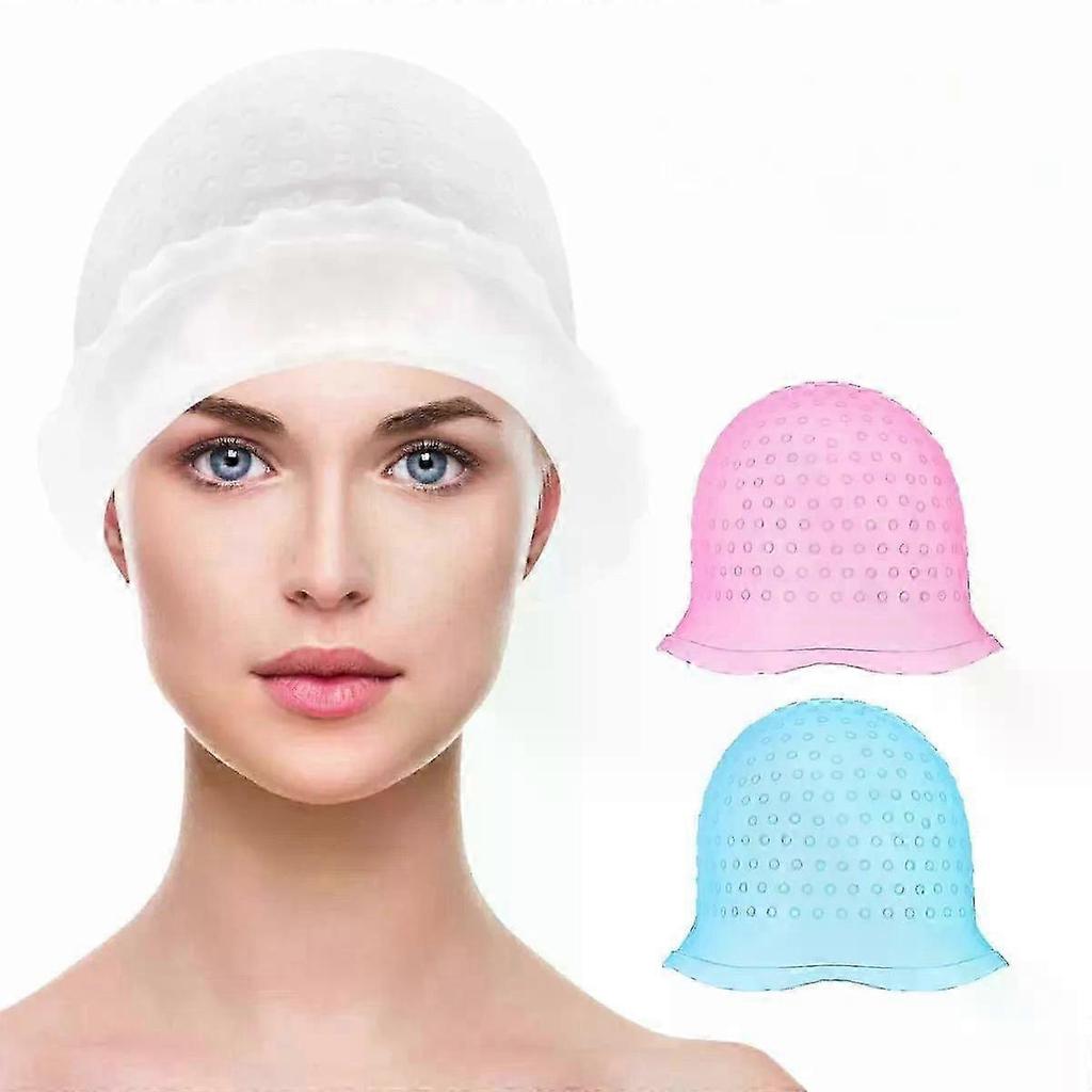 Silicone Cap With Needle Silicone Hair Highlights Cap Needle Reusable Hair Coloring Cap Hair Dye Hat Hairstyling Tools 25-26