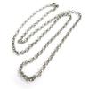 [M1980] - Серебряное стальное колье 'Maille Jaseron', 50 см, 4 мм.