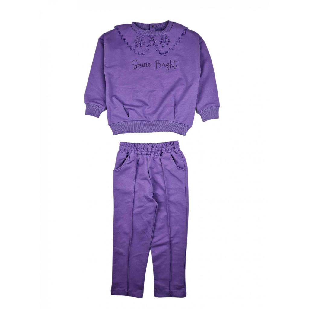 Сезонный костюм с кружевной вышивкой для девочек сияет ярким блеском