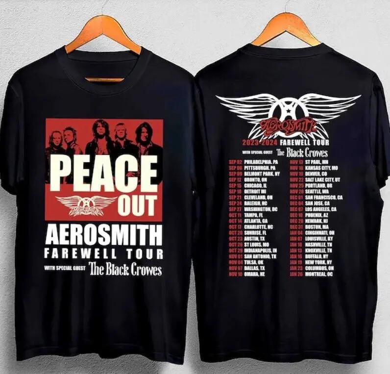 Aerosmith 2023-2024 Peace Out Farewell Tour T-Shirt Music Shirt Gift Fans