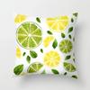 Lemon Pattern Cushion Cover Yellow Fruit Leaf Plant Sofa Pillowcase Polyester  Pillow Decoration