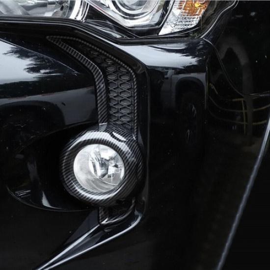 Fit For 14- Toyota 4Runner Carbon Fiber Look Front Fog Light Lamp Cover Trim