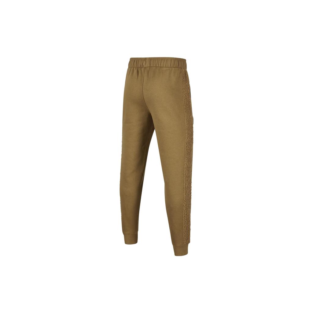 Nike Solid Color Spliced Fabric Lace-Up Casual Knitted Sports Pants Kids Bottoms Tender-Sprout-Gold FV3997-288
