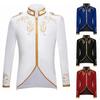 Men's Fashion Suit Jacket British Style Palace Prince Fashion Black Velvet Gold Embroidery Suit Jacket Slim Suit Men's Evening Dress Suit Jacket