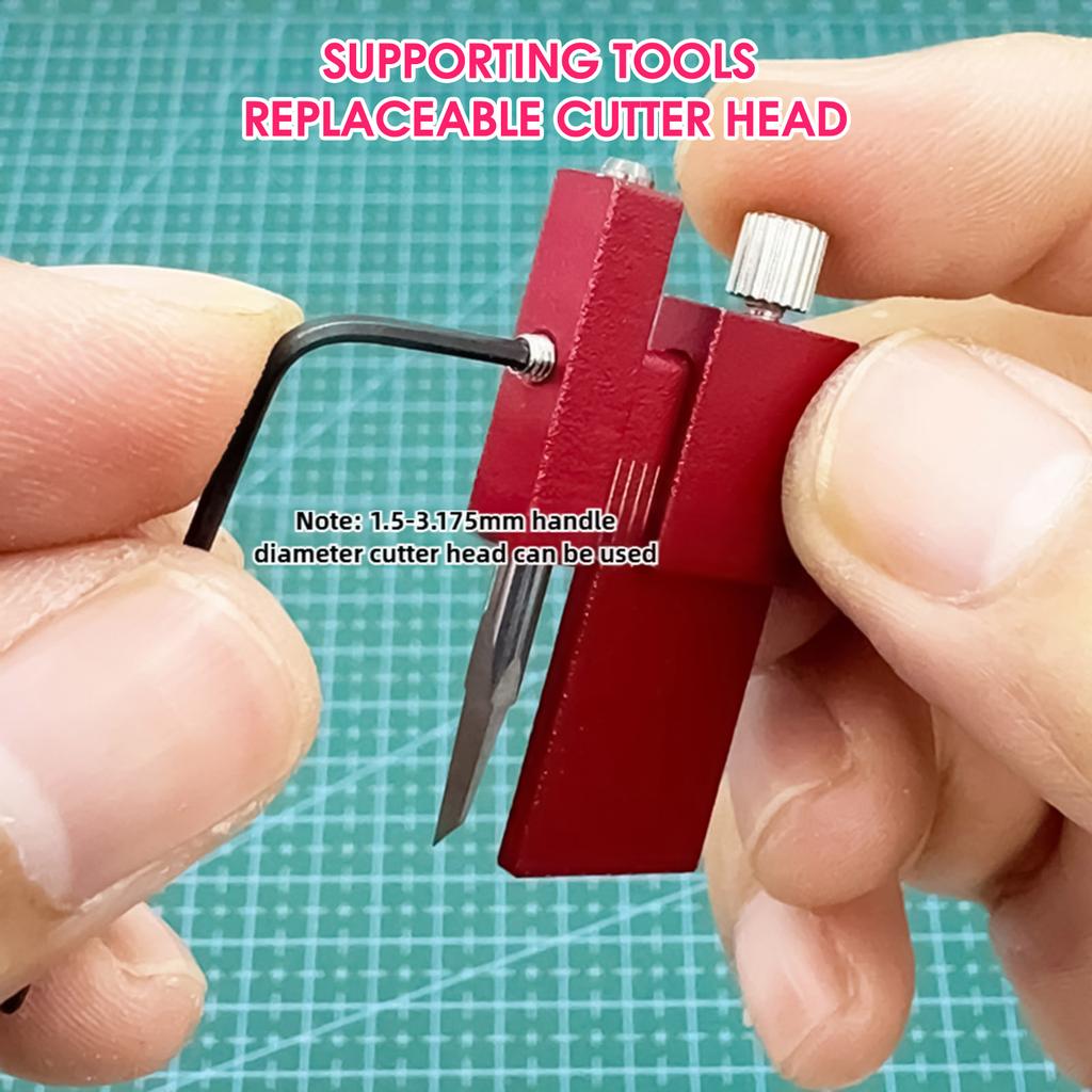 Модельный скрайбер со сменными лезвиями, параллельным позиционирующим упором и инструментом для равномерной разметки для DIY-крафта